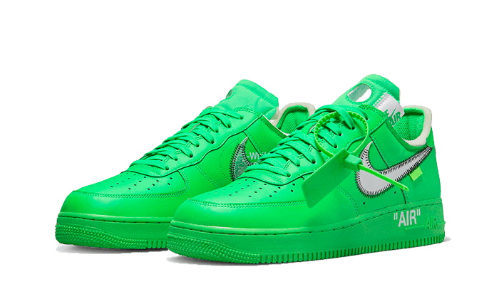 Nike Air Force 1 Low Off-White Brooklyn, Light Green Spark/Metallic Silver-Light Green Spark (DX1419-300)