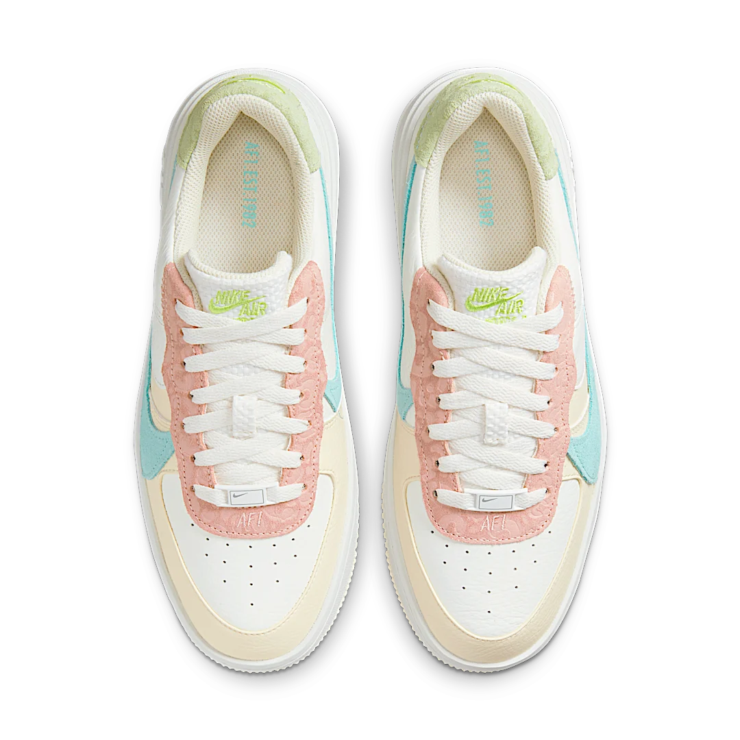 Nike Air Force 1 Low PLT.AF.ORM Pastel Leopard, Sail/Honeydew/Arctic Orange/Copa (DX2671-100)