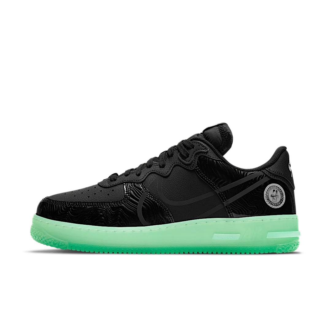 Nike Air Force 1 Low React All-Star (2021), Black/Black-Barely Green (CV2218-001)