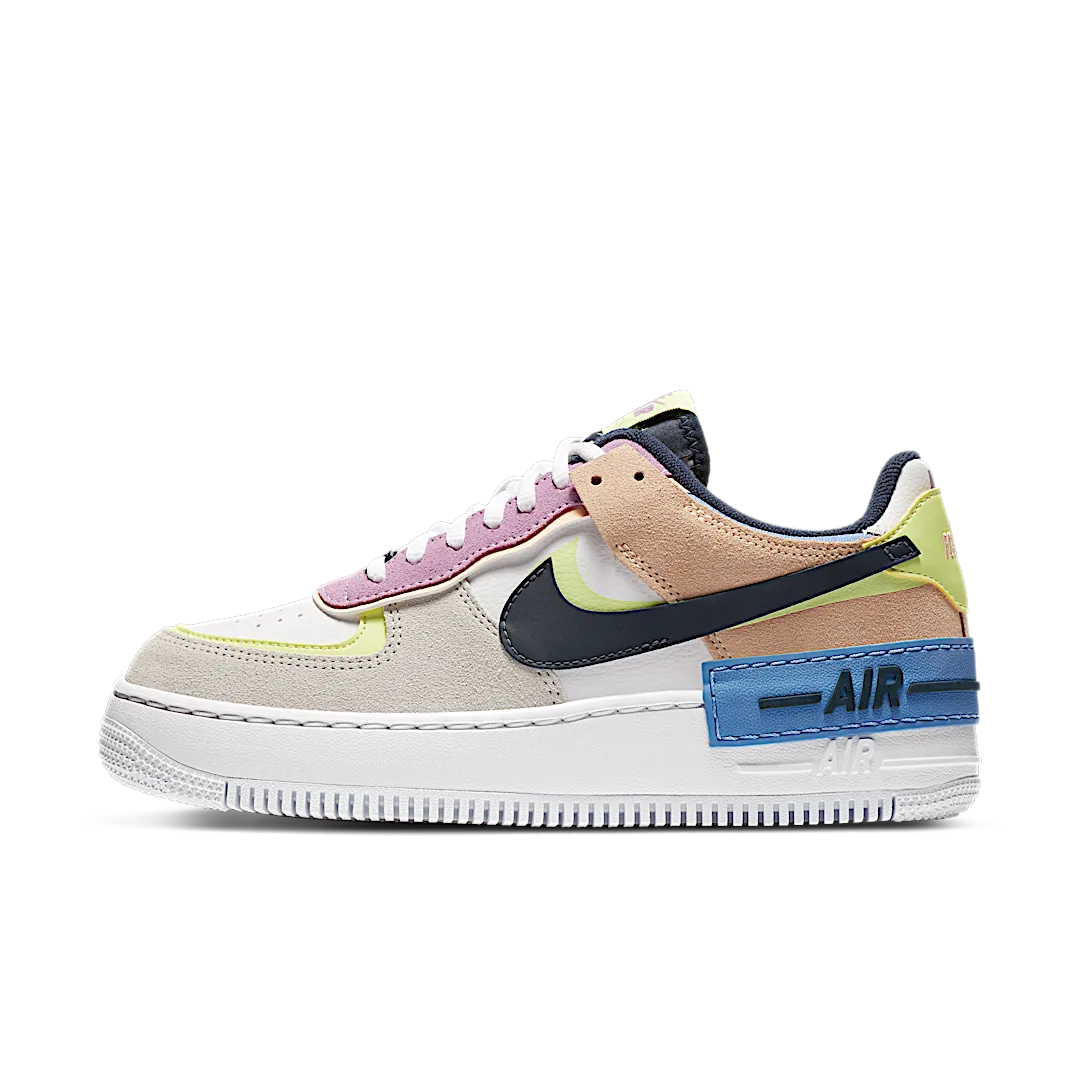 Nike Air Force 1 Low Shadow Photon Dust Crimson Tint, Photon Dust/Barely Volt-Crimson Tint-Royal Pulse (CU8591-001)