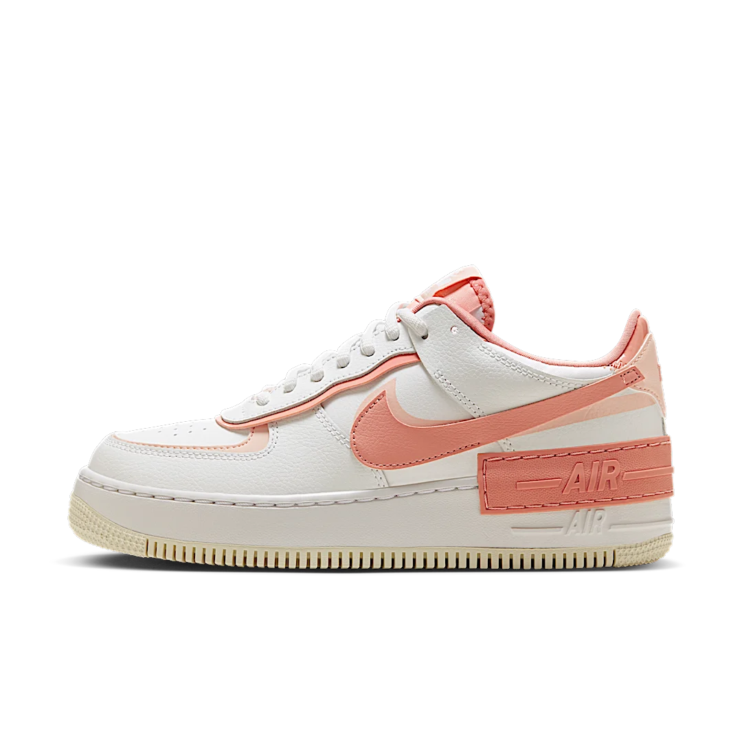 Nike Air Force 1 Low Shadow White Coral Pink, Summit White/Washed Coral-Summit White-Pink Quartz (CJ1641-101)