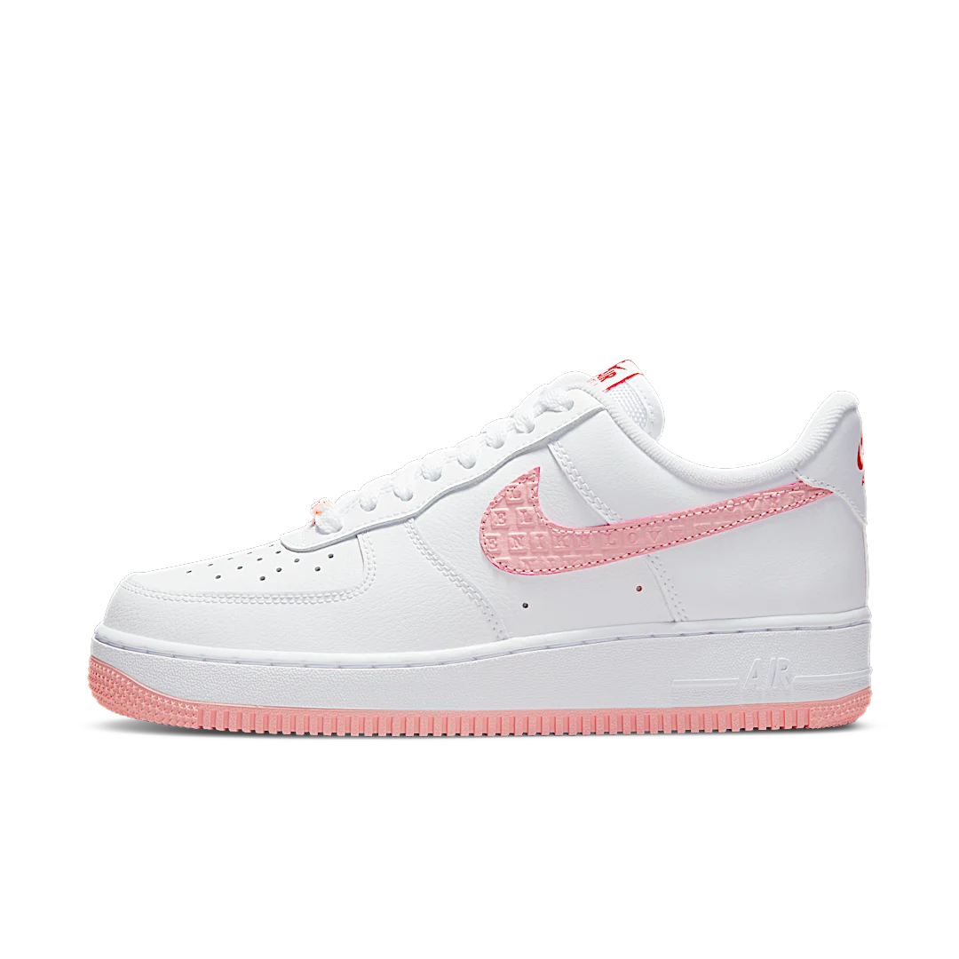 Nike Air Force 1 Low VD Valentine's Day (2022), White/Atmosphere-University Red-Sail (DQ9320-100)