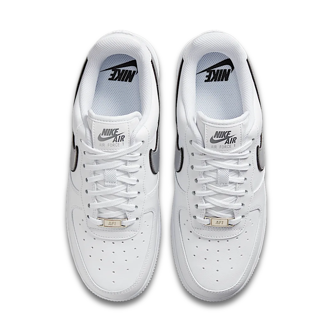 Nike Air Force 1 Low '07 Essential White Metallic Silver Black, White/Black/Metallic Silver (DD1523-100)