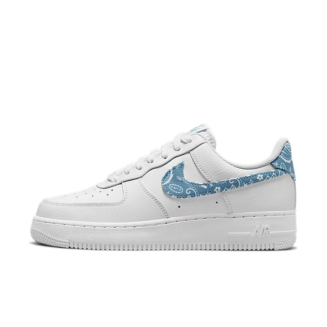 Nike Air Force 1 Low '07 Essential White Worn Blue Paisley, White/Worn Blue-White (DH4406-100)