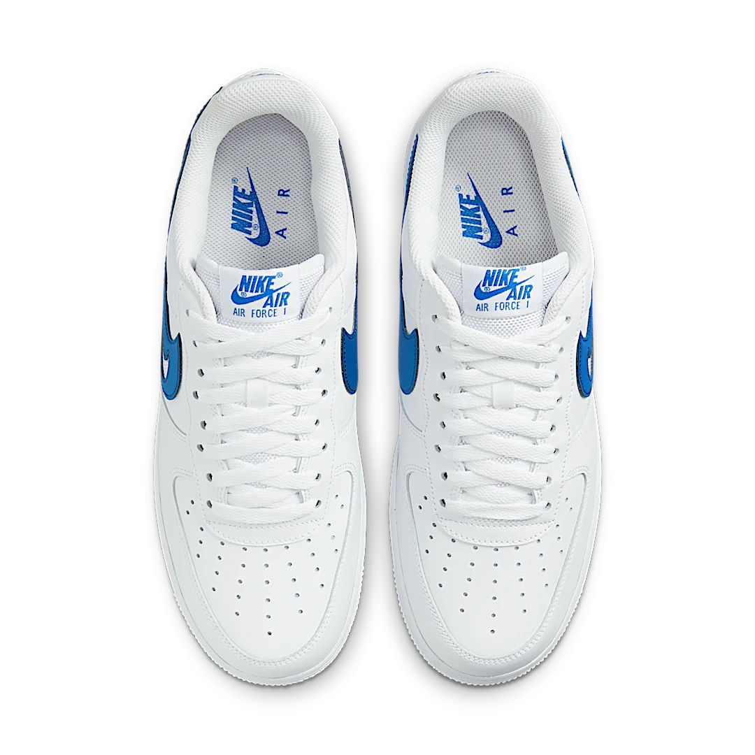 Nike Air Force 1 Low '07 FM Cut Out Swoosh White Game Royal, White/Game Royal (DR0143-100)