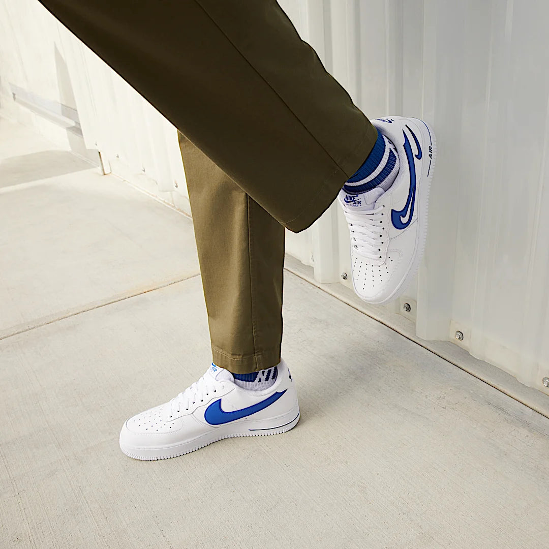 Nike Air Force 1 Low '07 FM Cut Out Swoosh White Game Royal, White/Game Royal (DR0143-100)