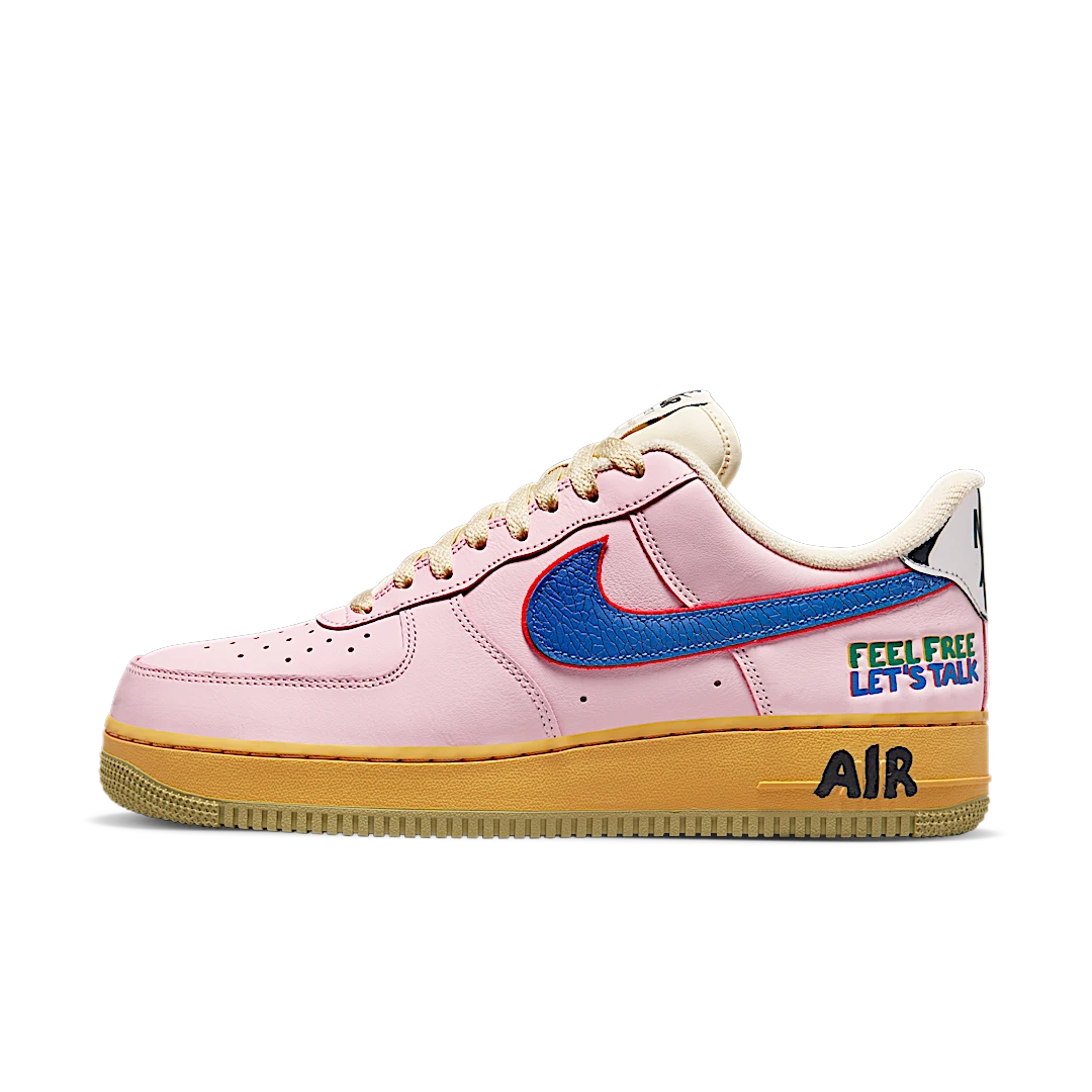 Nike Air Force 1 Low '07 Feel Free, Let’s Talk, Pink/Tan/Orange-Blue (DX2667-600)