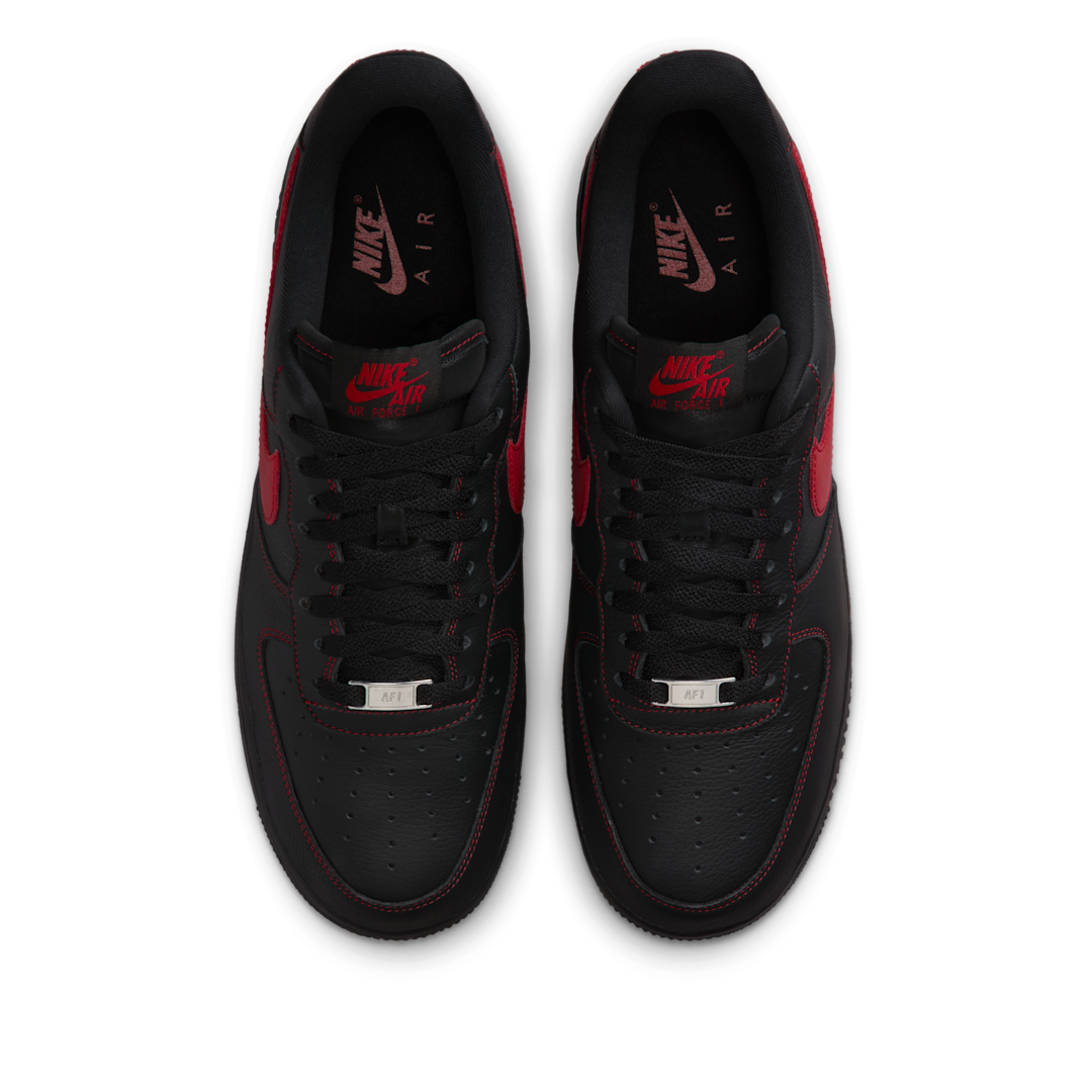 Nike Air Force 1 Low '07 LV8 Bred, Black/Black/Black/University Red (HQ2037-005)