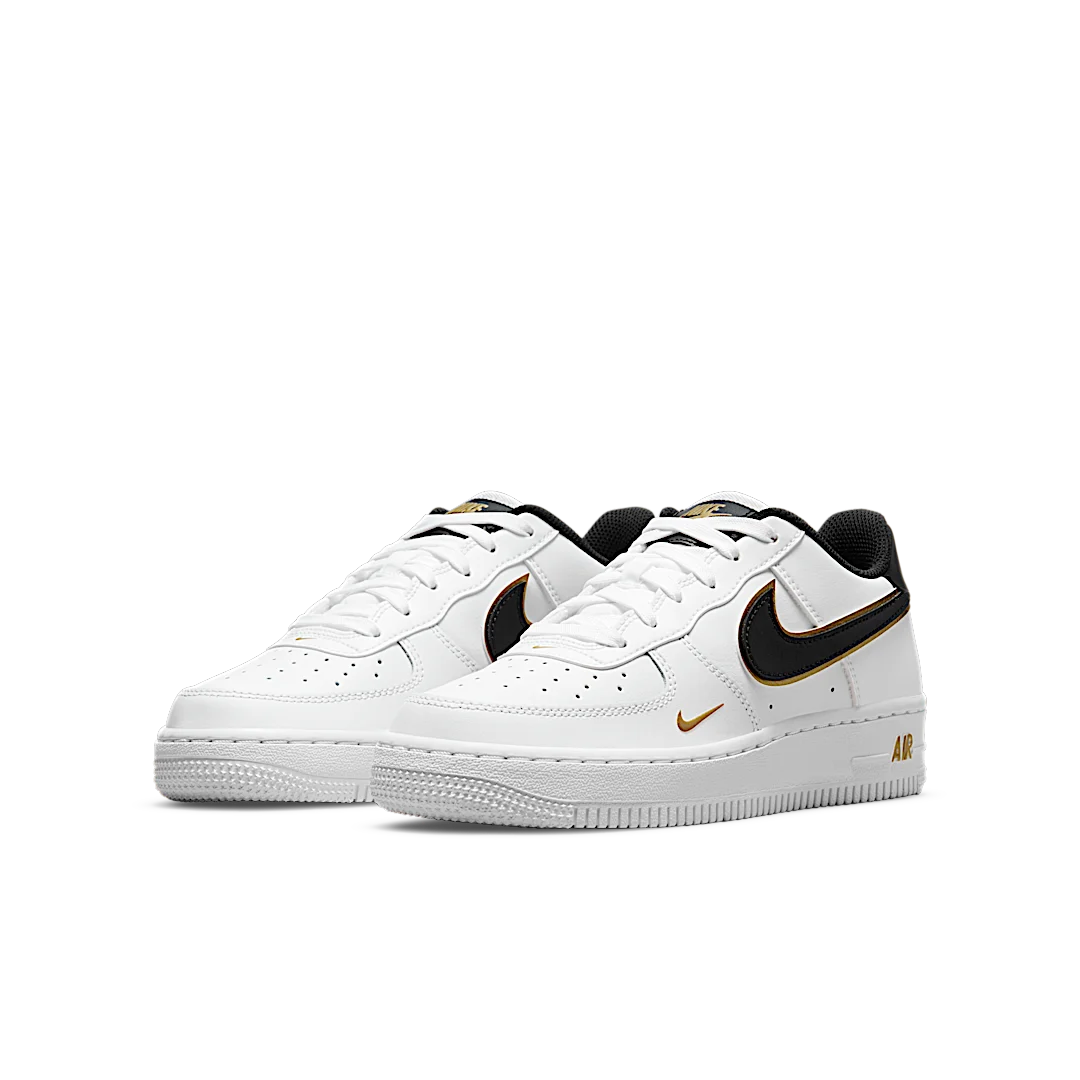 Nike Air Force 1 Low '07 LV8 Double Swoosh White Metallic Gold, White/Black/Metallic Gold (DM3322-100)