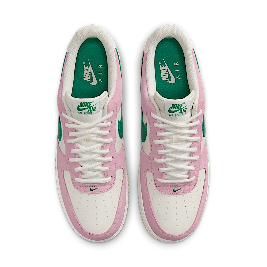 Nike Air Force 1 Low '07 LV8 Medium Soft Pink Malachite, Sail/Medium Soft Pink/Alabaster/Malachite (FV9346-100)