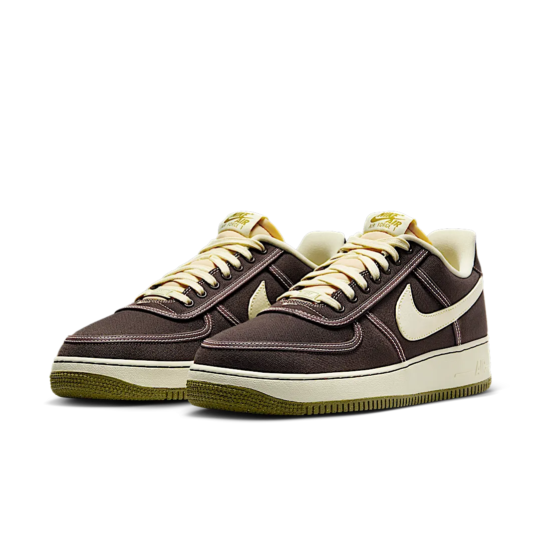 Nike Air Force 1 Low '07 PRM Canvas Baroque Brown, Baroque Brown/Coconut Milk/Pacific Moss (CI9349-201)