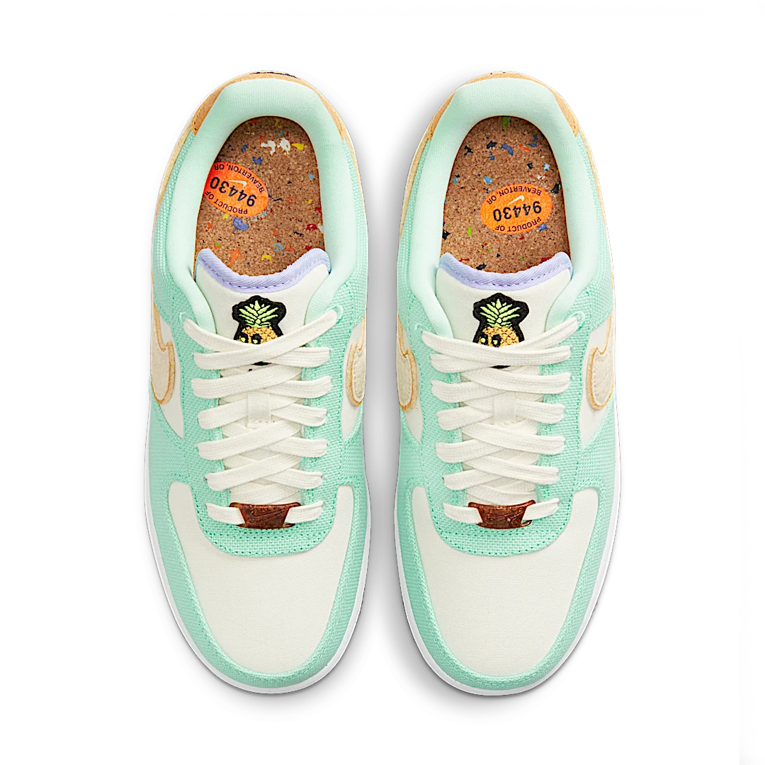 Nike Air Force 1 Low '07 Pinapple, Green Glow/Coconut Milk-Metalic Gold (CZ0268-300)