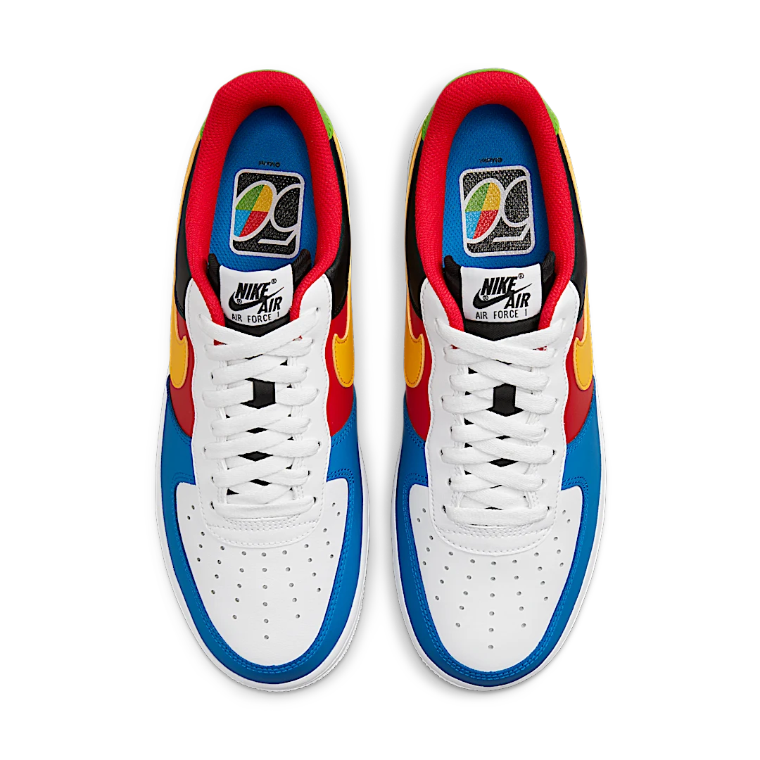 Nike Air Force 1 Low '07 QS Uno, White/Yellow Zest-University Red (DC8887-100)