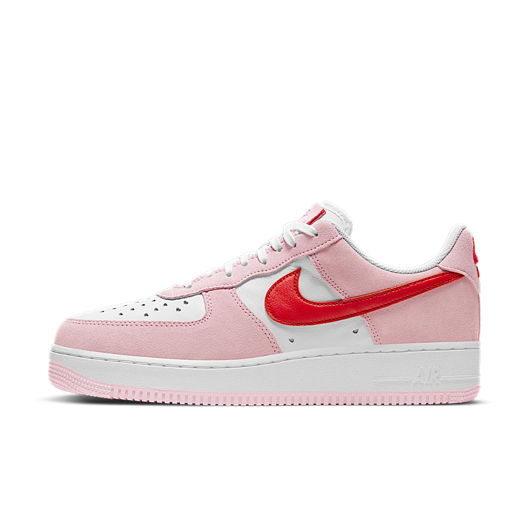 Nike Air Force 1 Low '07 QS Valentine's Day Love Letter, Tulip Pink/University Red-White (DD3384-600)