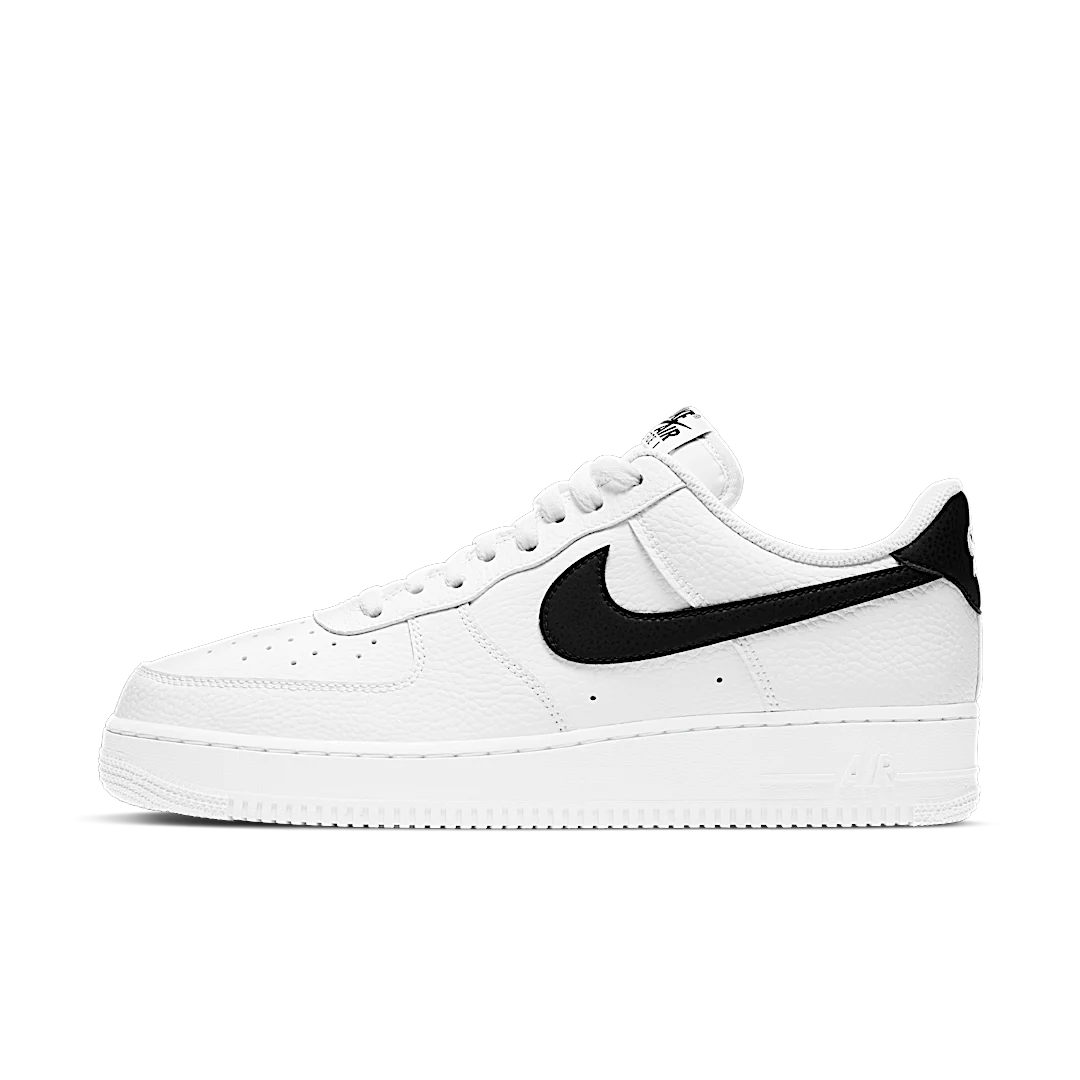 Nike Air Force 1 Low '07 White Black Pebbled Leather, White/Black (CT2302-100 / CT3839-100)