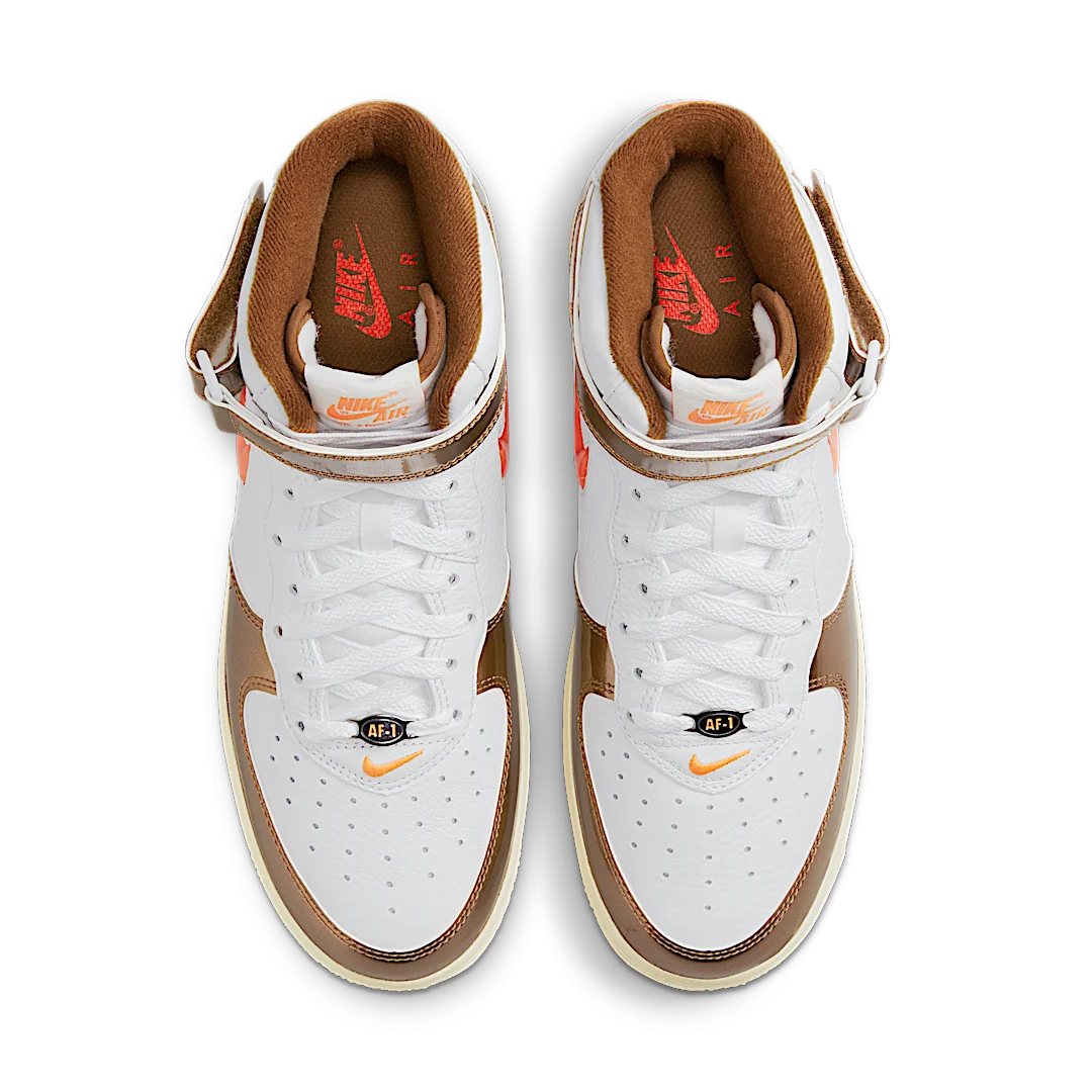 Nike Air Force 1 Mid QS Jewel Ale Brown, White/Total Orange-Ale Brown-Beach (DH5623-100)