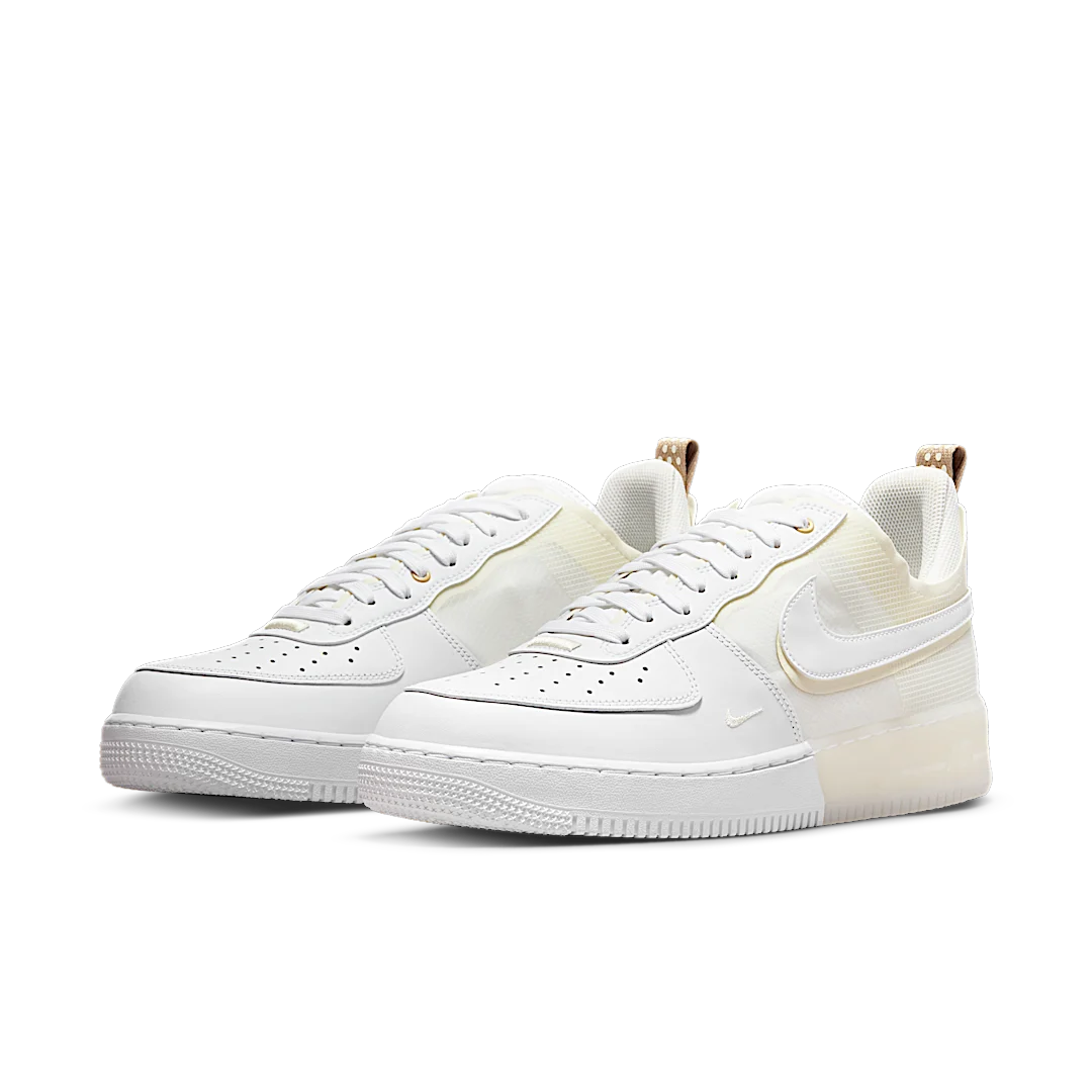 Nike Air Force 1 React Coconut Milk, White/White-Coconut Milk-Light Iron Ore (DH7615-100)