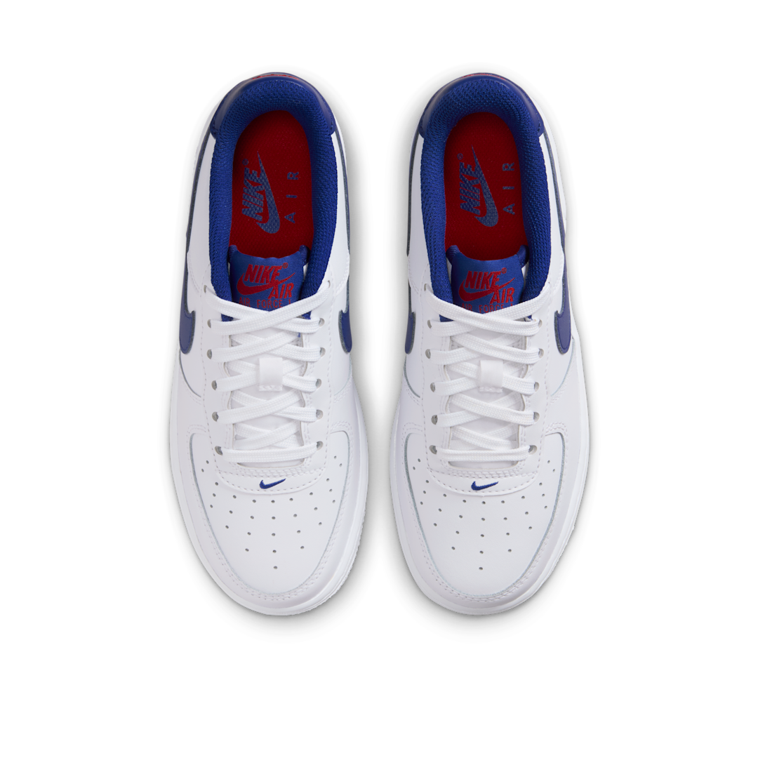 Nike Air Force 1 White Deep Royal Blue GS
