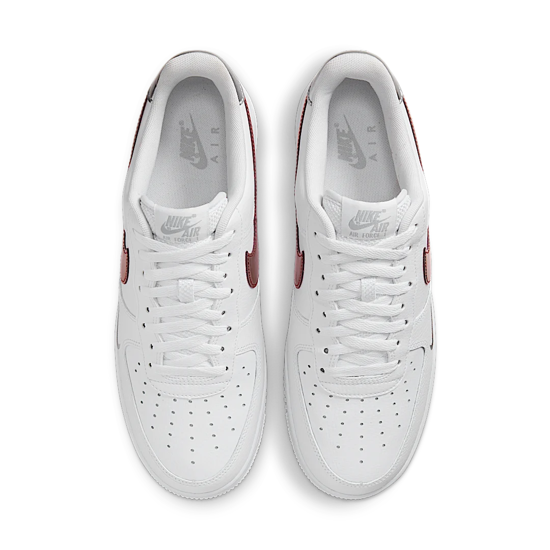 Nike Air Force 1 '07 Low White Picante Red, White/Wolf Grey/Metallic Silver/Picante Red (FD0654-100)