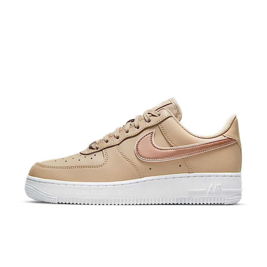 Nike Air Force 1 '07 Tan Metallic Rose Gold, Hemp/Metallic Rose Gold/Light Soft Pink (DD1523-200)