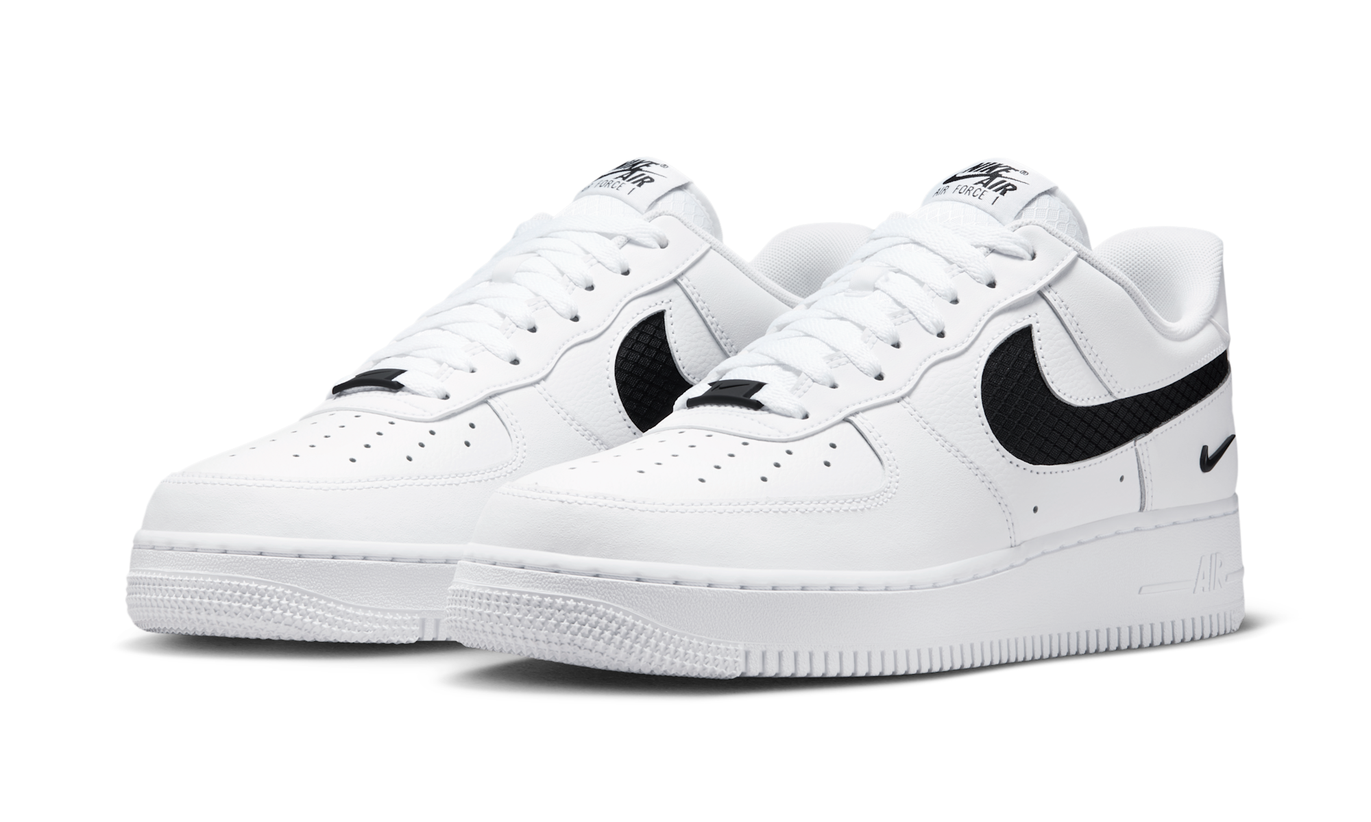 Nike Air Force 1Nylon Swoosh Black White