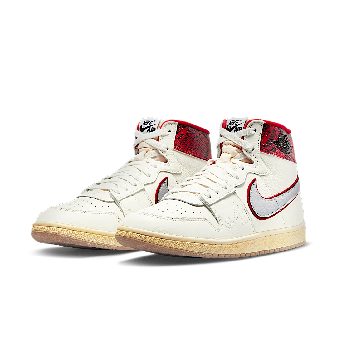 Nike Air Jordan Air Ship PE SP Awake NY, Sail/Black-University Red-Metallic Platinum-Muslin (FN8675-100)