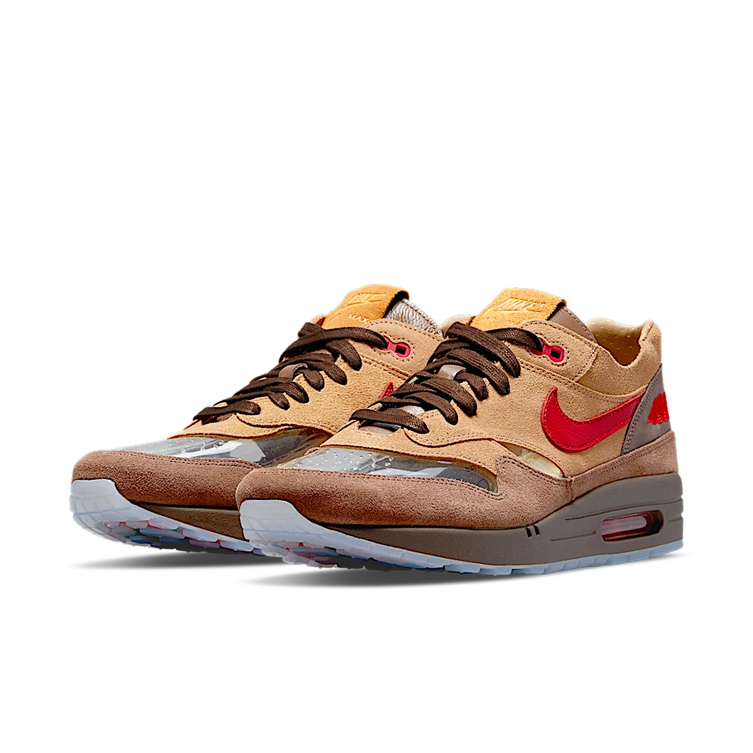 Nike Air Max 1 CLOT Kiss of Death CHA, Rocky Tan/Sport red (DD1870-200)