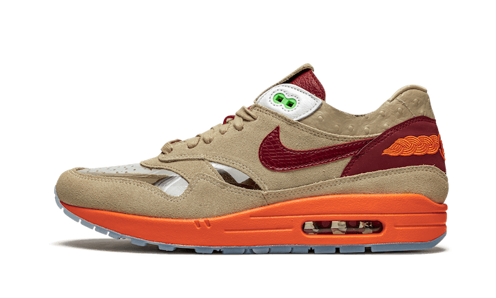 Nike Air Max 1 CLOT Kiss of Death (2021), Net/Deep Red-Orange Blaze (DD1870-100)