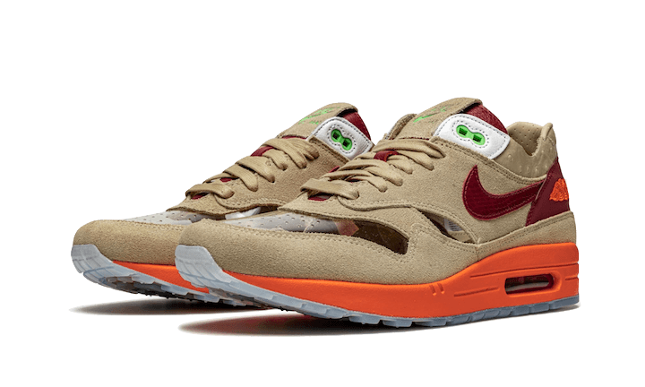 Nike Air Max 1 CLOT Kiss of Death (2021), Net/Deep Red-Orange Blaze (DD1870-100)