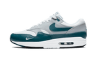 Nike Air Max 1 Dark Teal Green, White/Dark Teal Green-Wolf Grey-Black (DH4059-101)