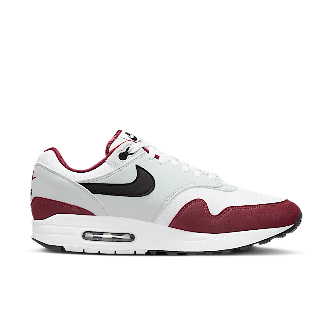 Nike Air Max 1 Dark Team Red, White/Dark Team Red/Pure Platinum/Black (FD9082-106)