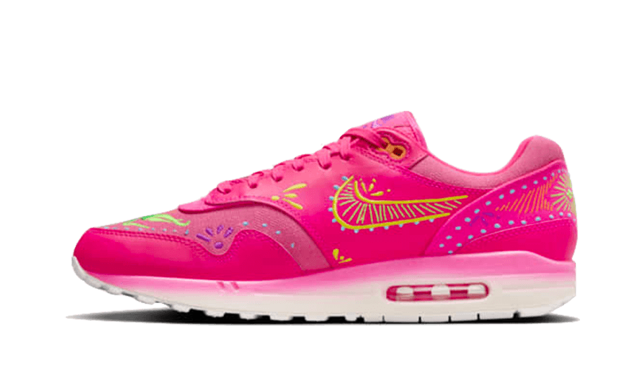 Nike Air Max 1 PRM Día De Muertos, Hyper Pink/Sail/Opti Yellow/Green Strike (FQ8172-645)