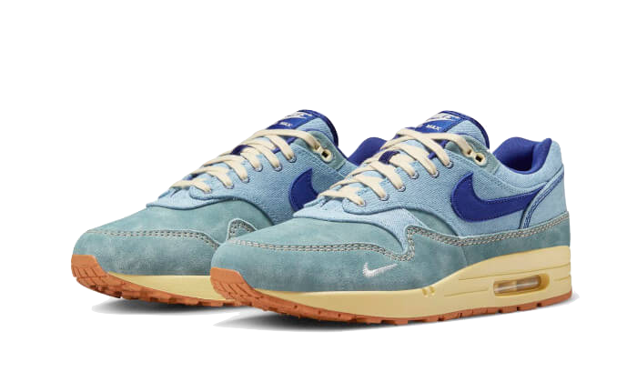 Nike Air Max 1 PRM Dirty Denim, Mineral Slate/Deep Royal Blue-Lemon Wash (DV3050-300)