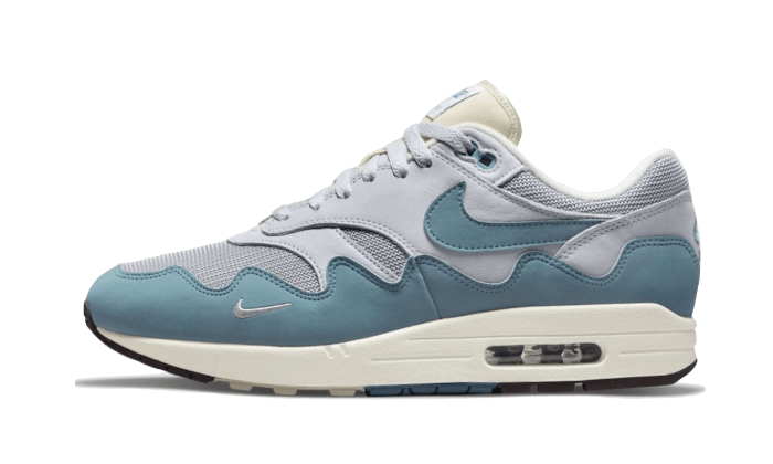 Nike Air Max 1 Patta Waves Noise Aqua (with Bracelet), Metallic Silver/Noise Aqua-Pure Platinum (DH1348-004)