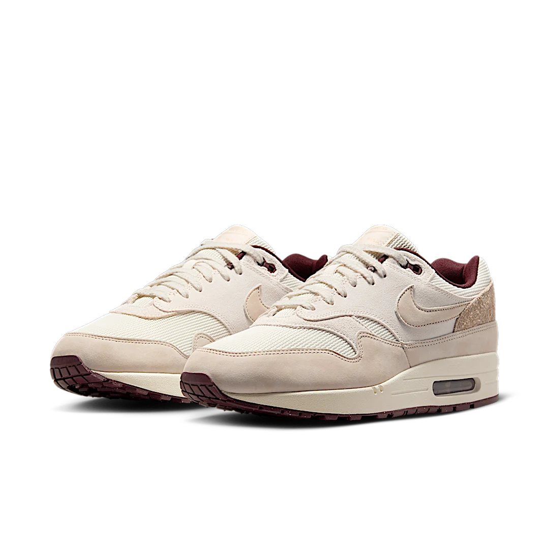 Nike Air Max 1 Sail Burgundy Crush, Sail/Phantom-Burgundy Crush-Light Orewood Brown (HF8127-100)