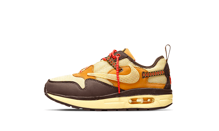 Nike Air Max 1 Travis Scott Cactus Jack Baroque Brown (PS), Baroque Brown/Lemon Drop/Wheat/Chile Red (DN4169-200)