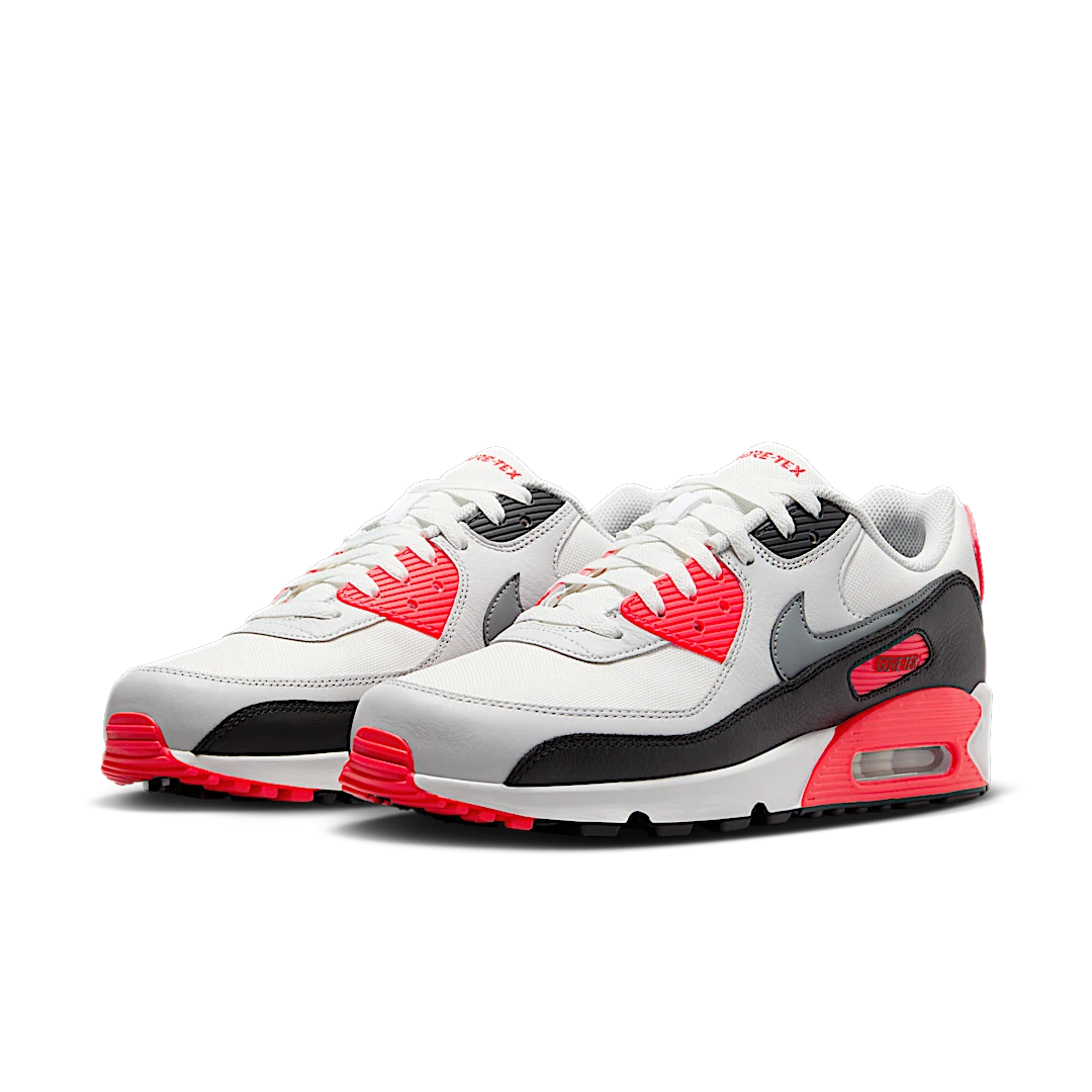 Nike Air Max 90 Gore-Tex Infrared, Summit White/Cool Grey/Bright Crimson (FD5810-101)