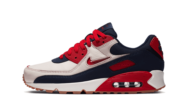 Nike Air Max 90 Home & Away Red, Sail/University Red-Black-Gum Medium Brown (CJ0611-101)