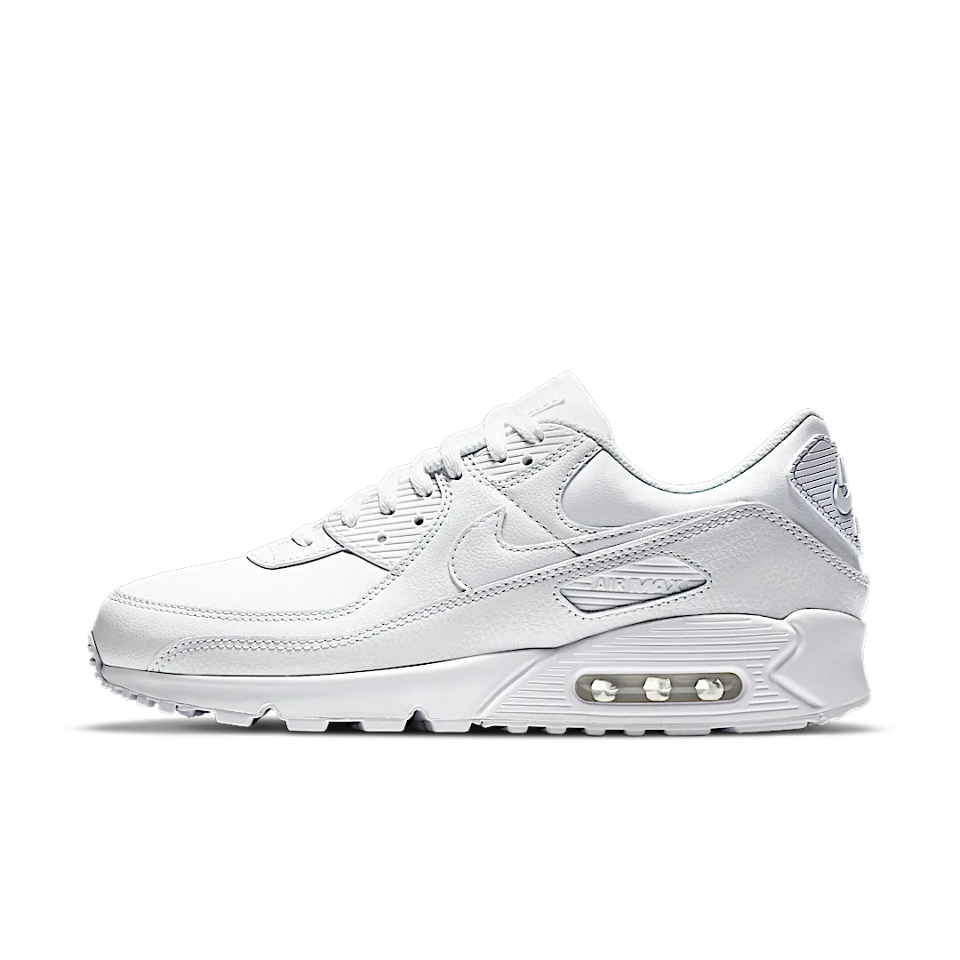 Nike Air Max 90 Leather Triple White, White/White-White (CZ5594-100)