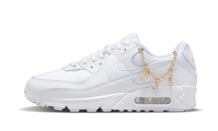 Nike Air Max 90 Premium Lucky Charms, White/Metallic Gold/White (DH0569-100)