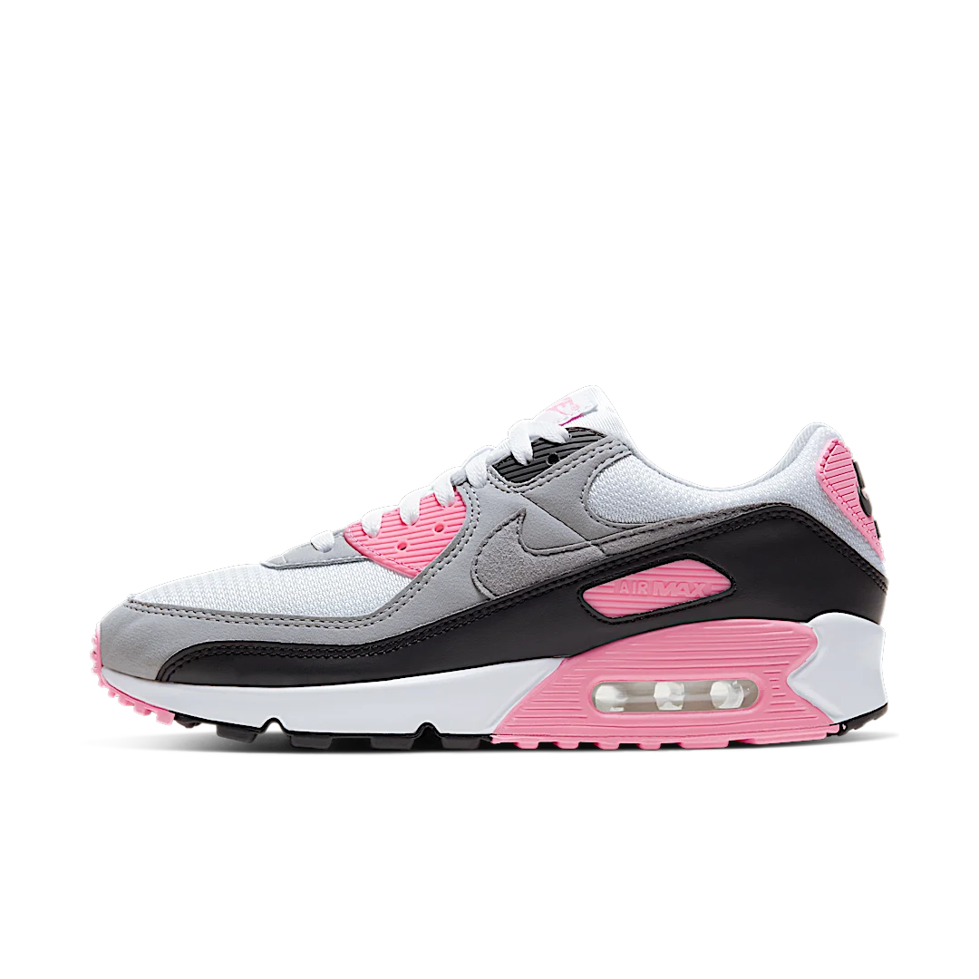 Nike Air Max 90 Recraft Rose, White/Rose-Black-Particle Grey (CD0881-101)