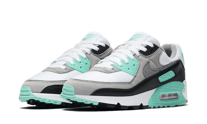 Nike Air Max 90 Recraft Turquoise, White/Particle Grey-Black-Turquoise (CD0881-100)