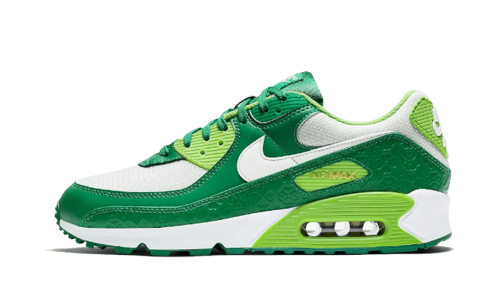 Nike Air Max 90 St Patrick's Day (2021), White/Green-Gold (DD8555-300)