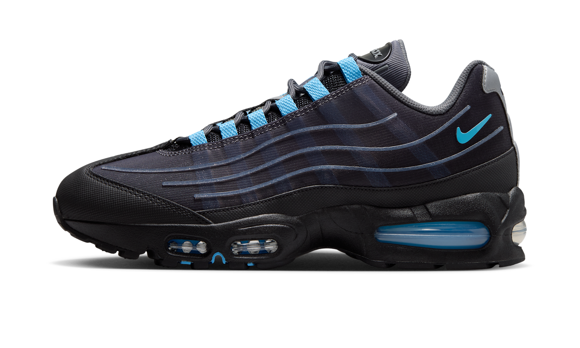 Nike Air Max 95 Big Bubble Tech Black University Blue
