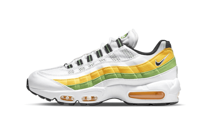 Nike Air Max 95 Essential White Green Apple Tour Yellow, White/Black-Green Apple-Tour Yellow (DQ3429-100)