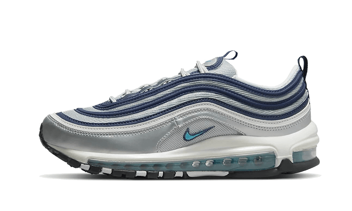 Nike Air Max 97 Metallic Silver Chlorine Blue, Metallic Silver/Chlorine Blue/White (DM0028-001)