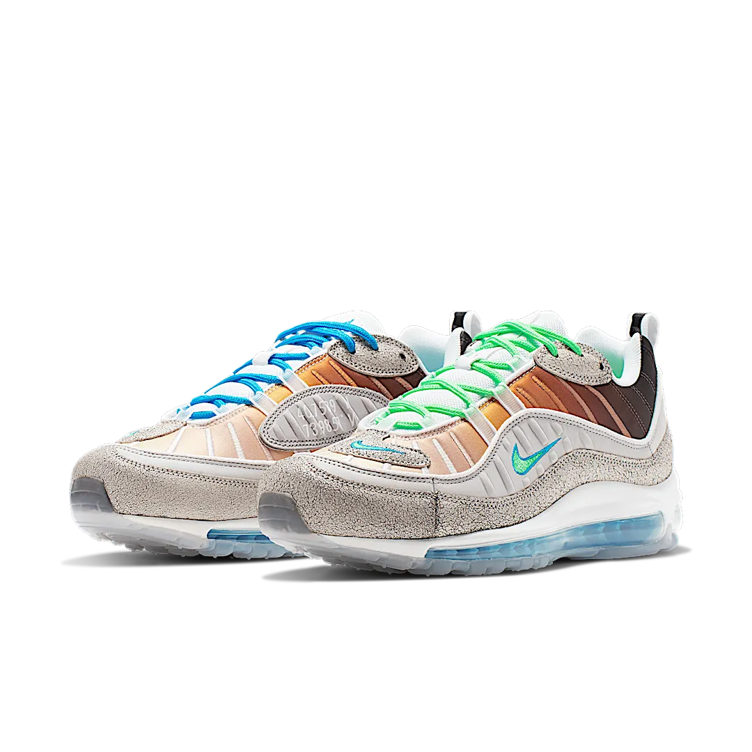 Nike Air Max 98 La Mezcla, Vast Grey/Electro Green-Blue Hero-White (CI1502-001)