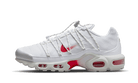 Nike Air Max Plus Lace Utility White University Red, White/Metallic Silver-Summit White-University Red (FN3488-100)