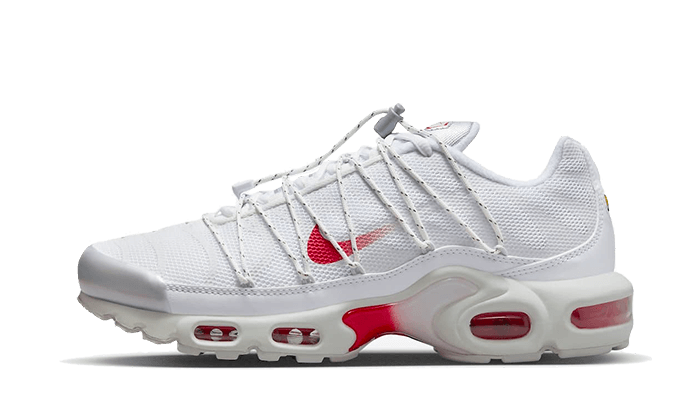 Nike Air Max Plus Lace Utility White University Red, White/Metallic Silver-Summit White-University Red (FN3488-100)