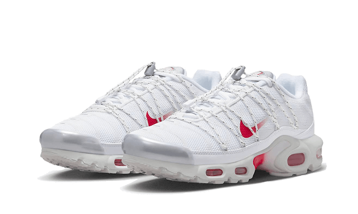 Nike Air Max Plus Lace Utility White University Red, White/Metallic Silver-Summit White-University Red (FN3488-100)